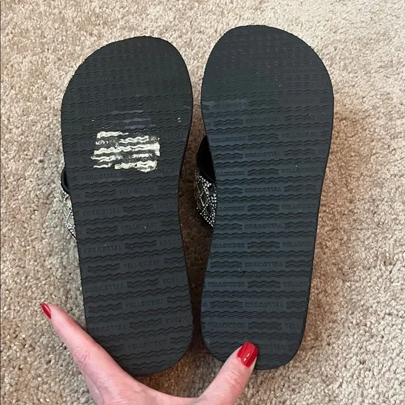 Yellow Box Bling Platform Sandals - Picture 8 of 8